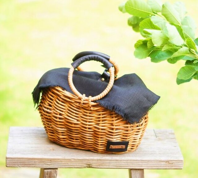 antique*大人カゴバッグ*本革*アラログ*かごバッグ*牛革*レザー