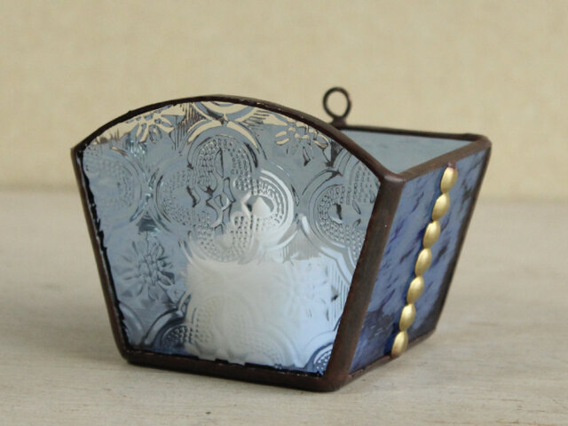 壁かけ　キャンドルホルダー　アート　お洒落　癒し 壁掛けキャンドルホルダー（フローラ×ブルー） | iichi 日々の暮らしを