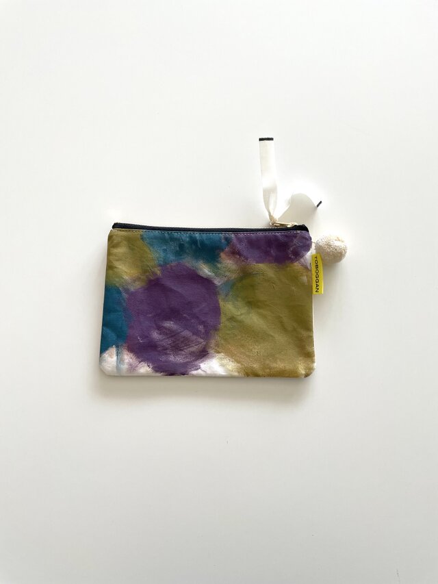 ぺたんこポーチ S ／Painting 1(ファスナーblack)