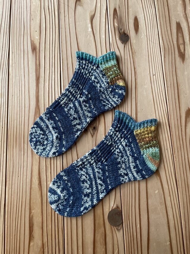 No.768　手編みショートソックス