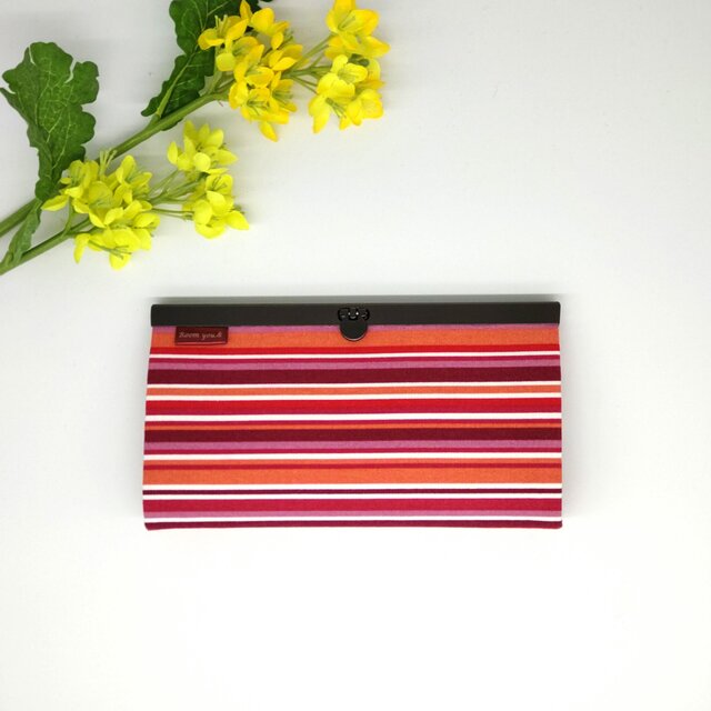 長財布（ミラノストライプ ベネチアンレッド）
