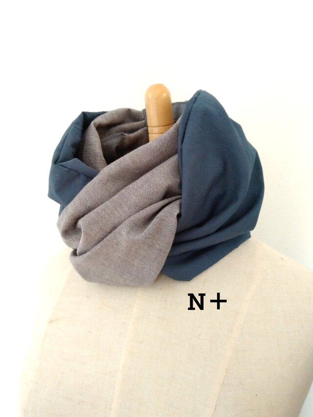 簡単後ろボタン保冷剤入れ付日除けスカーフ風ネックウォーマー22-12