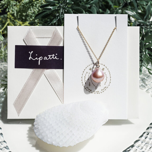 大粒天然色☆ラベンダー真珠の一粒ネックレス ～Rosemonde | iichi