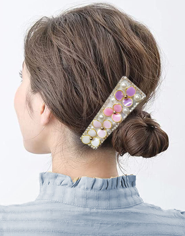 フェイクパ ハンドメイド アクセサリー ヘアピン ヘアクリップ