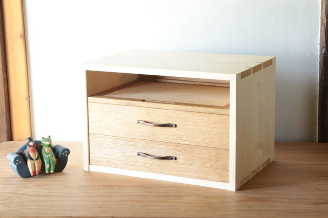 sasasaアンティーク12仕切り 2引き出し付き棚 sasasaアンティーク12仕切り 2引き出し付き棚 アンティーク12