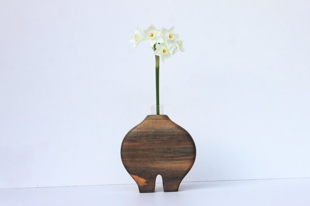 黒柿　花瓶立て　花器 黒柿 花瓶立て 花器