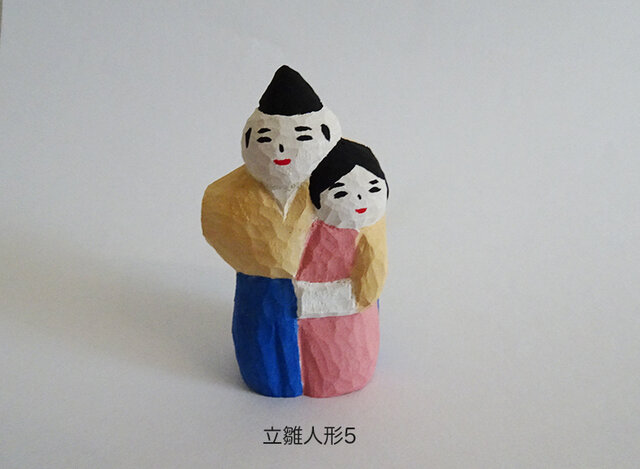 木彫り 立雛人形5 | iichi 日々の暮らしを心地よくするハンドメイドや