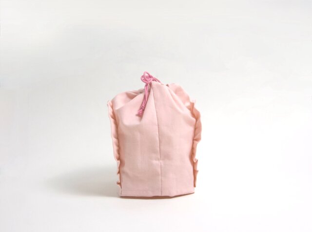 フリル 巾着ポーチ ミニサイズ ピンク | iichi 日々の暮らしを