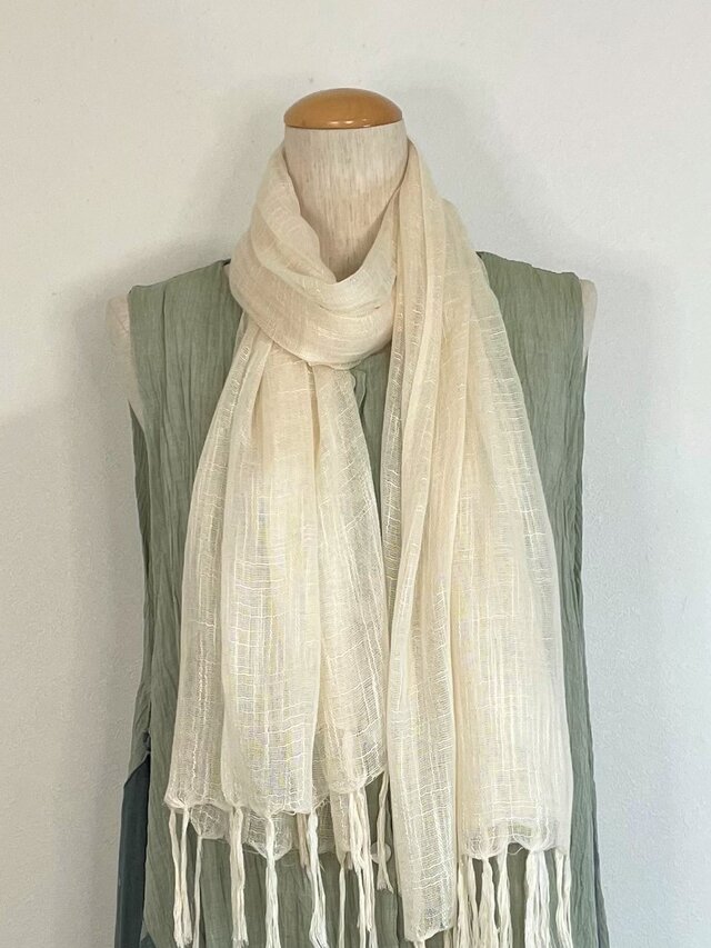 草木染ストール(薔薇）