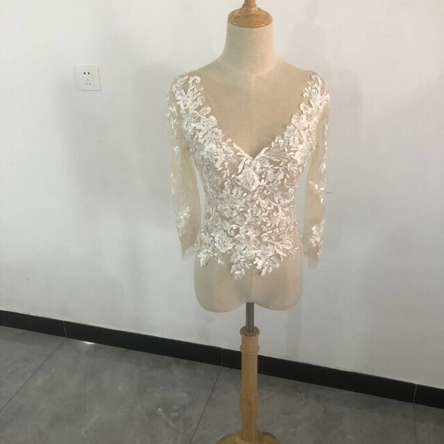 ウエディングドレス トップスのみ ボレロ 3D立体レース刺繍 花嫁/ウェディング