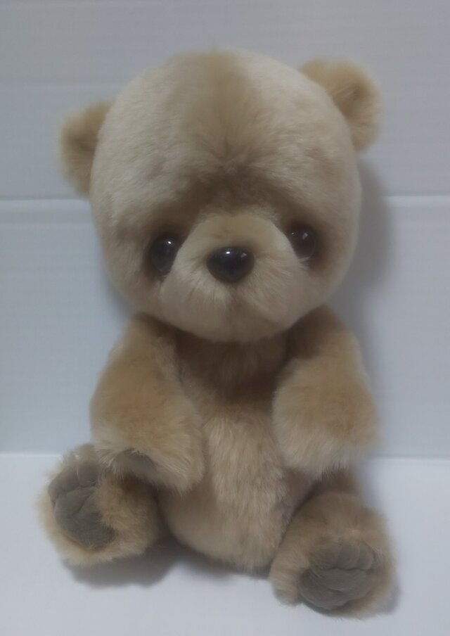 ふわふわぬいぐるみ☆フェイクムートン☆ベア☆グレージュ☆S