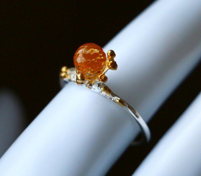 天然石＊シトリン 指輪＊16号 SV | iichi 日々の暮らしを心地よくする