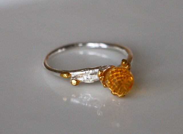 マ*ー様 シトリン 18K リング 15号〜16号 マ*ー様 シトリン 18K リング 15号〜16号