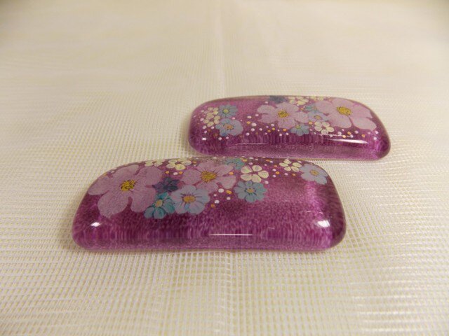 お花の箸置き(ガラス2個セット)の画像1枚目