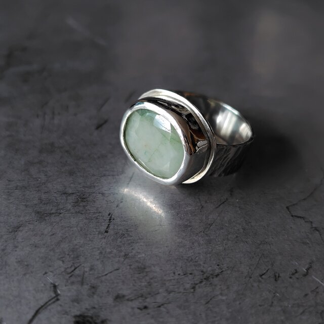 エメラルドシルバーリング#11.5