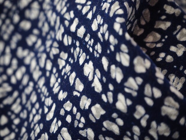 y0072b 小石文 浴衣木綿ハギレ90cm / 古布 古裂 布草履 着物 吊るし