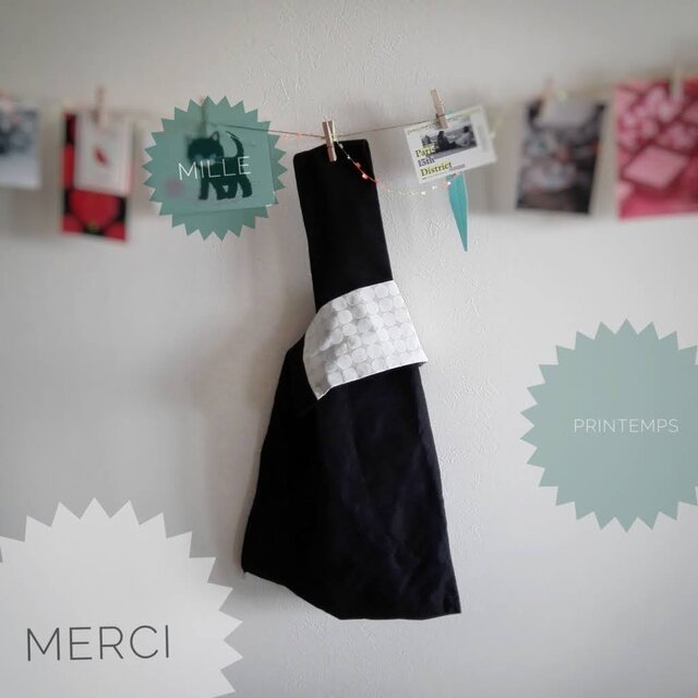 トートバッグ　ブラック+ホワイト　送料無料