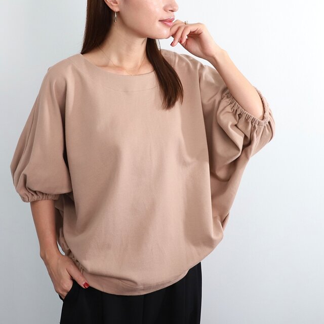 前後 2Way スウェット ドルマン トップス　ラテ　0185Late