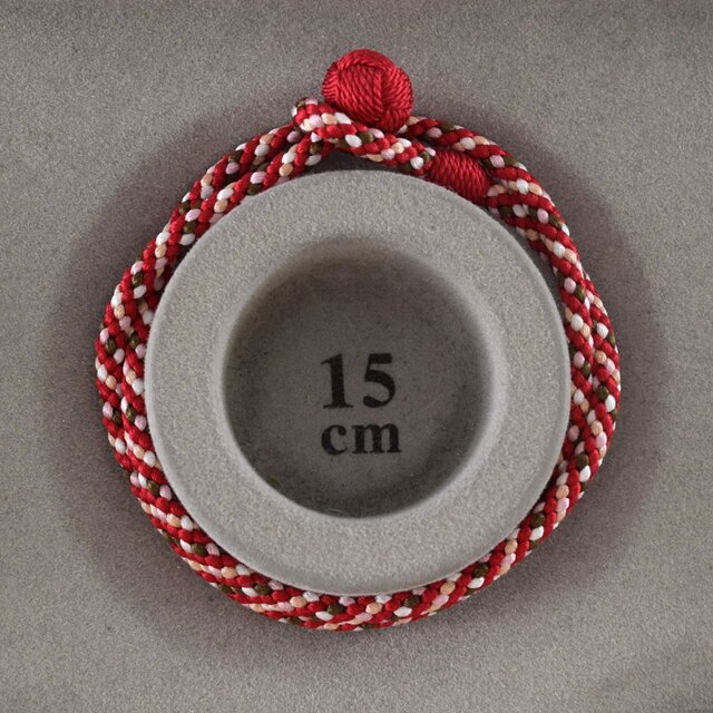 腕サイズ15cm】レッド 正絹 組紐 くみひも 小田巻 ブレスレット 腕輪