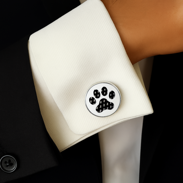 【猫の肉球カフスボタン】猫好きさんにオススメ♪ / おしゃれなプレゼントにも