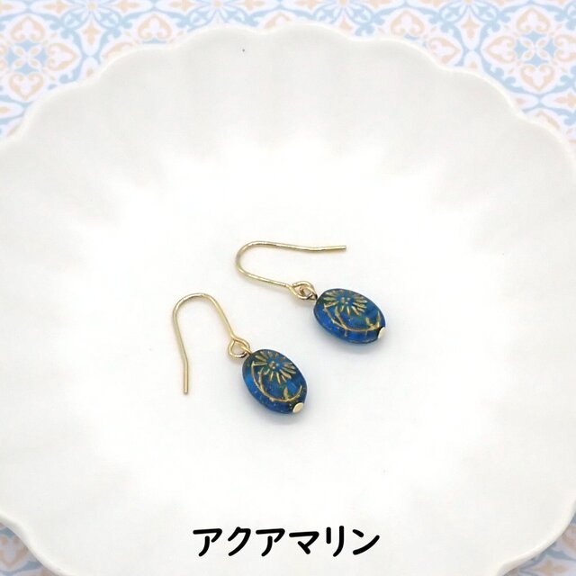 3色から選べる》オーバルビーズピアス／イヤリング | iichi 日々の
