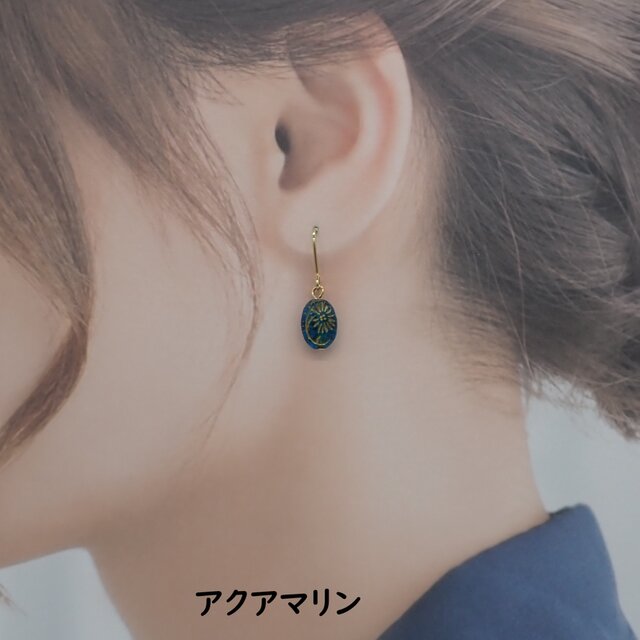 3色から選べる》オーバルビーズピアス／イヤリング | iichi 日々の