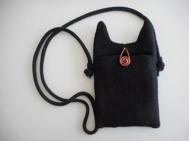 サブバッグにも最適 黒猫のミニショルダーバッグ | iichi 日々の