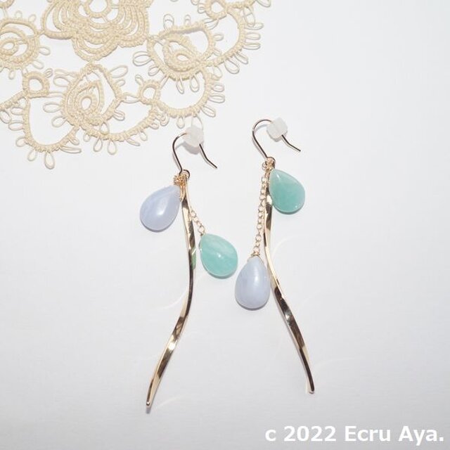 *爽やかな陽射し*初夏のカラーでお作りしたピアス