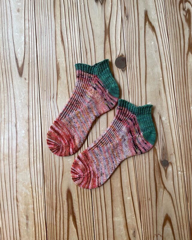 No.801　手編みショート靴下　