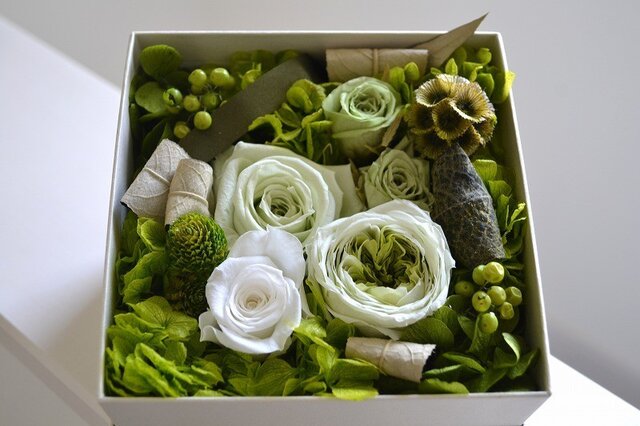 Flower Box (グリーン*ホワイト)の画像1枚目