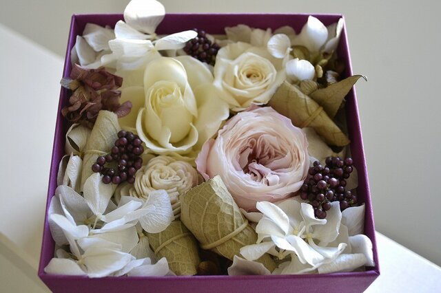 Flower Box (ホワイト*パープル)の画像1枚目
