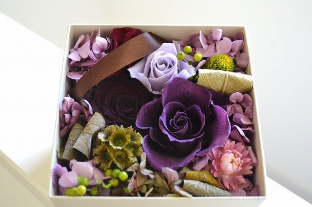 Flower Box (パープル*ホワイト)の画像1枚目