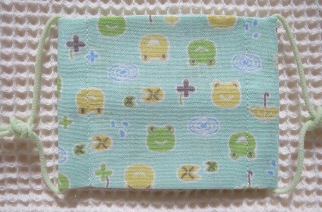 子供マスクSサイズ カエル ベビーグリーンの画像1枚目