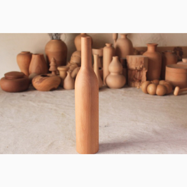 受注生産 職人手作り 木製花瓶 一輪挿し 木製雑貨 ギフト 花器 無垢材