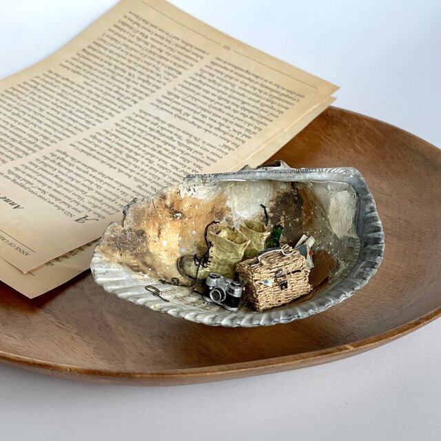 貝がらの置物　ミニチュア　ピクニック