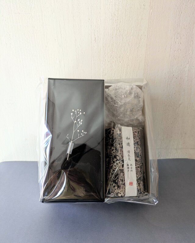 仏花と煙少ない線香セット ｜プリザーブドフラワー／無香／仏壇用／お