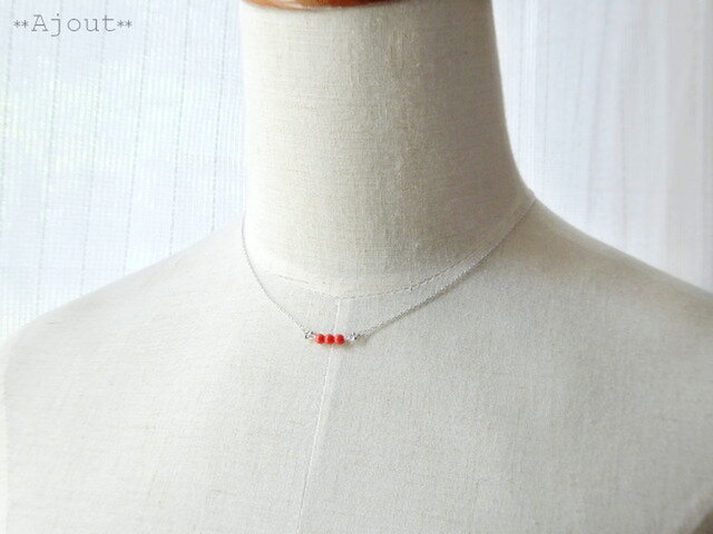 天然赤珊瑚 (イタリア産)ネックレス 新品未使用　Ｎー037 天然赤珊瑚 (イタリア産)ネックレス 新品未使用 Nー037 天然赤