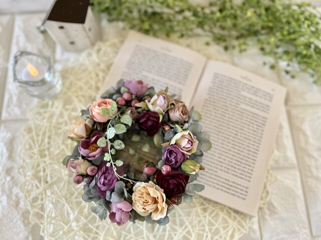 167.!! 超特大!! 花束風 ローズ フラワーリース スワッグ風 玄関リース 楽天市場】全長50cmクリスマススワッグ クリスマスリース