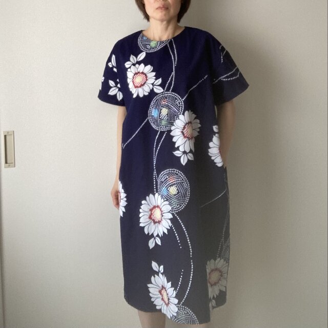 浴衣ワンピース　ひまわり