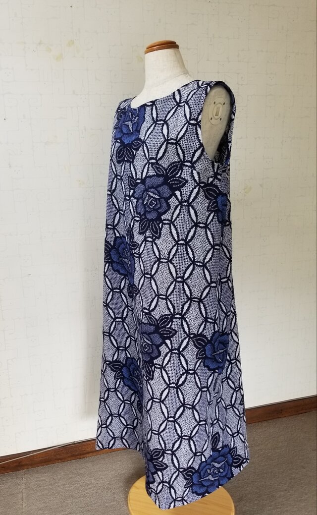 着物リメイク　浴衣ワンピース　 Lサイズ Lサイズ 浴衣リメイク ワンピース | iichi 日々の暮らしを