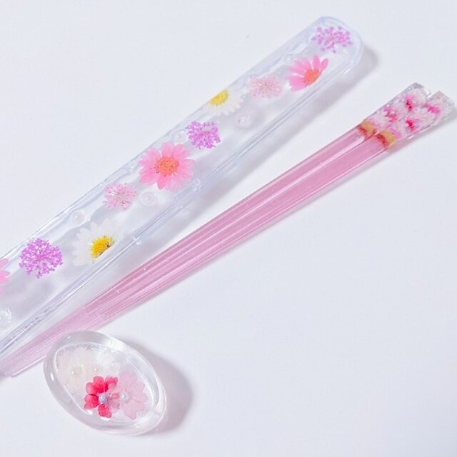 ハーバリウムお箸&お箸ケース&箸置きセット
