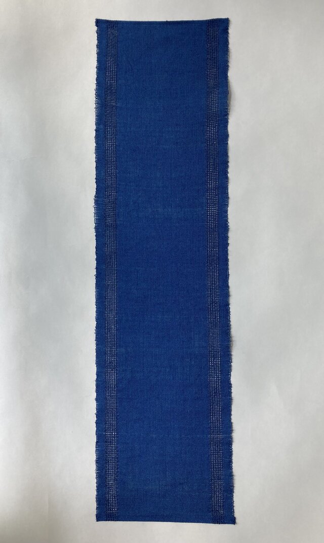 模紗織のテーブルランナー（紺色）の画像1枚目