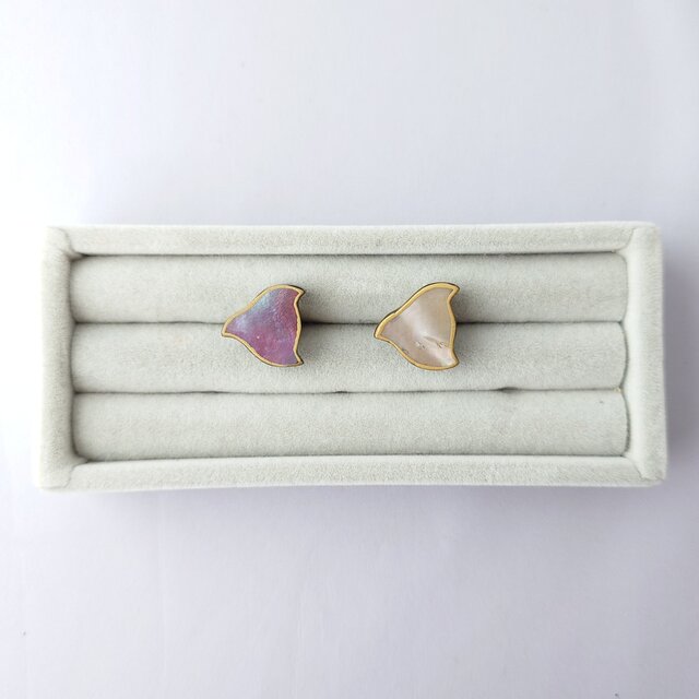 千鳥螺鈿ピンブローチ