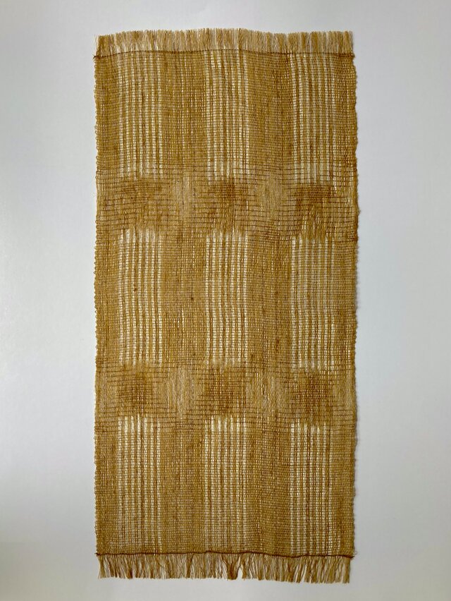 生絹のテーブルセンター（経緯絣）