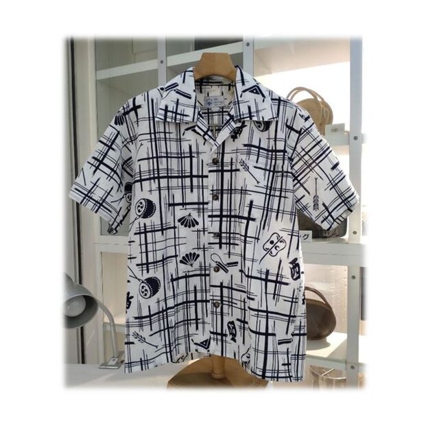 12　相撲浴衣リメイクメンズアロハシャツ（M売り切れ・Lのみ）