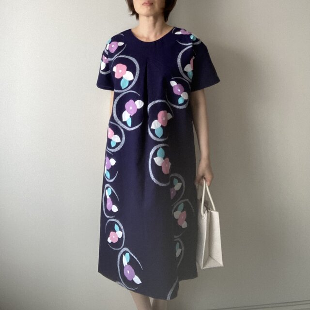 《訳あり20%OFF》浴衣ワンピース　椿