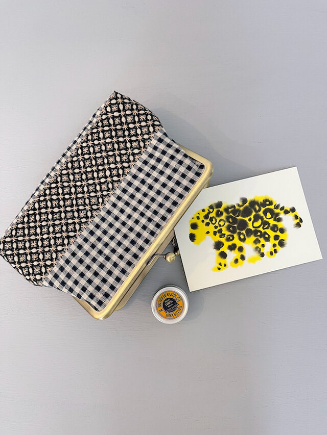 gingham check - スイス刺繍 - 送料無料