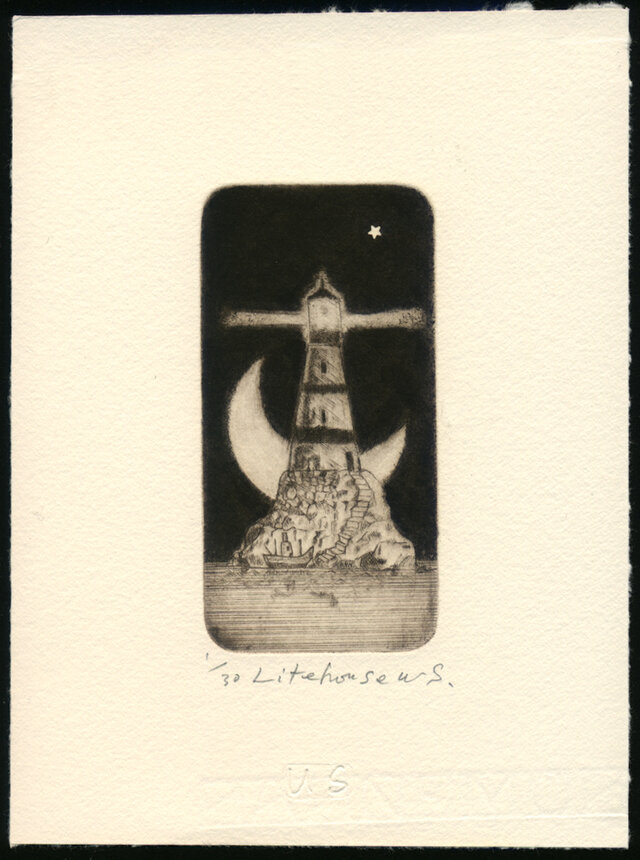銅版画「灯台」