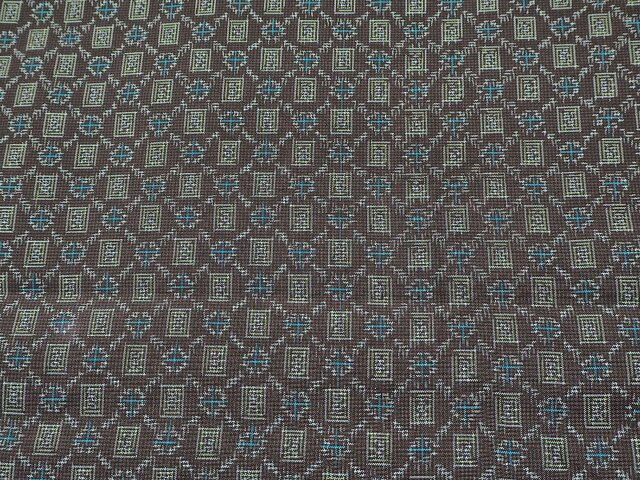 tu0006b 紬 縞文様 90cm 正絹 / 古布 古裂 japanesesilk vintagecioth