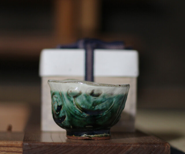 陶器 【NO1 織部・粉引 丸形ぐい飲み】gu30 | iichi 日々の